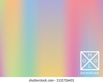Holographic background. Holo sparkly cover. Abstract soft pastel colors backdrop. Trendy creative vector cosmic gradient. Mesh holographic foil. Creative neon template for banner. Vibrant print.
