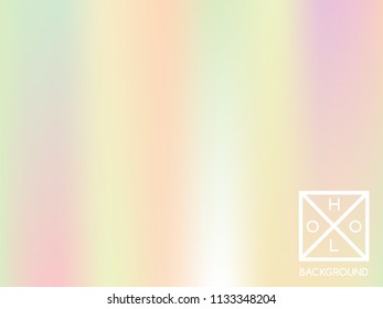 Holographic background. Holo sparkly cover. Abstract soft pastel colors backdrop. Trendy creative vector cosmic gradient. Mesh holographic foil. Creative neon template for banner. Vibrant print.