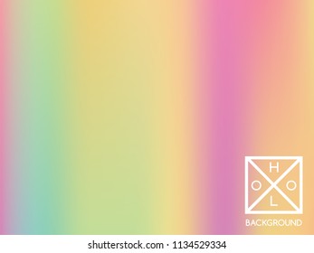 Holographic background. Holo sparkly cover. Abstract soft pastel colors backdrop. Trendy creative vector cosmic gradient. Mesh holographic foil. Creative neon template for banner. Vibrant print.
