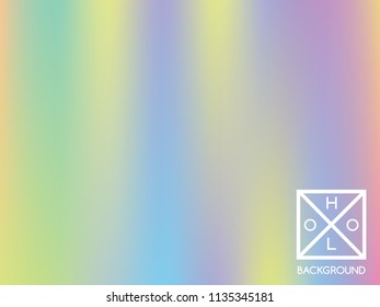 Holographic background. Holo sparkly cover. Abstract soft pastel colors backdrop. Trendy creative vector cosmic gradient. Mesh holographic foil. Creative neon template for banner. Vibrant print.