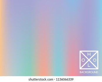 Holographic background. Holo sparkly cover. Abstract soft pastel colors backdrop. Trendy creative vector cosmic gradient. Mesh holographic foil. Creative neon template for banner. Vibrant print.