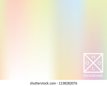 Holographic background. Holo sparkly cover. Abstract soft pastel colors backdrop. Trendy creative vector cosmic gradient. Mesh holographic foil. Creative neon template for banner. Vibrant print.