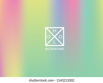 Holographic background. Holo sparkly cover. Abstract soft pastel colors backdrop. Trendy creative vector cosmic gradient. Mesh holographic foil. Creative neon template for banner. Vibrant print.