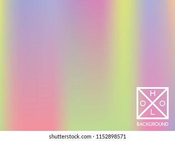 Holographic background. Holo sparkly cover. Abstract soft pastel colors backdrop. Trendy creative vector cosmic gradient. Mesh holographic foil. Creative neon template for banner. Vibrant print.