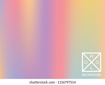 Holographic background. Holo sparkly cover. Abstract soft pastel colors backdrop. Trendy creative vector cosmic gradient. Mesh holographic foil. Creative neon template for banner. Vibrant print.