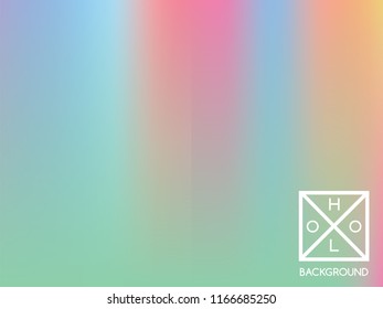 Holographic background. Holo sparkly cover. Abstract soft pastel colors backdrop. Trendy creative vector cosmic gradient. Mesh holographic foil. Creative neon template for banner. Vibrant print.