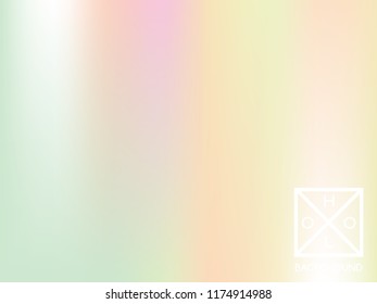 Holographic background. Holo sparkly cover. Abstract soft pastel colors backdrop. Trendy creative vector cosmic gradient. Mesh holographic foil. Creative neon template for banner. Vibrant print.