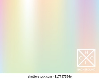 Holographic background. Holo sparkly cover. Abstract soft pastel colors backdrop. Trendy creative vector cosmic gradient. Mesh holographic foil. Creative neon template for banner. Vibrant print.