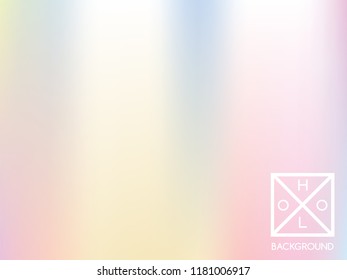 Holographic background. Holo sparkly cover. Abstract soft pastel colors backdrop. Trendy creative vector cosmic gradient. Mesh holographic foil. Creative neon template for banner. Vibrant print.