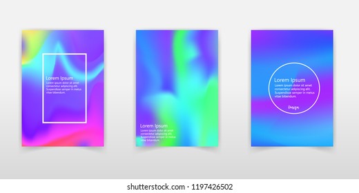 Holographic background. Holo sparkly cover. Abstract soft pastel colors backdrop. Trendy creative vector cosmic gradient. Mesh holographic foil. Creative neon template for banner. Vibrant print.