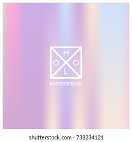 Holographic background. Holo sparkly cover. Abstract soft pastel colors backdrop. Trendy creative vector cosmic gradient. Mesh holographic foil. Creative neon template for banner. Vibrant print.