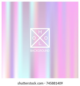 Holographic background. Holo sparkly cover. Abstract soft pastel colors backdrop. Trendy creative vector cosmic gradient. Mesh holographic foil. Creative neon template for banner. Vibrant print.