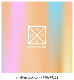 Holographic background. Holo sparkly cover. Iridescent gradient. Abstract soft pastel colors backdrop. Trendy creative vector. Mesh holographic foil. Creative neon template for banner. Vibrant print.
