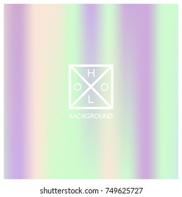 Holographic background. Holo sparkly cover. Abstract soft pastel colors backdrop. Trendy creative vector cosmic gradient. Mesh holographic foil. Creative neon template for banner. Vibrant print.