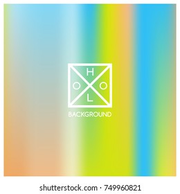 Holographic background. Holo sparkly cover. Iridescent gradient. Abstract soft pastel colors backdrop. Trendy creative vector. Mesh holographic foil. Creative neon template for banner. Vibrant print.