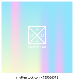 Holographic background. Holo sparkly cover. Iridescent gradient. Abstract soft pastel colors backdrop. Trendy creative vector. Mesh holographic foil. Creative neon template for banner. Vibrant print.