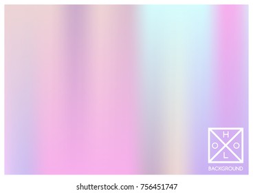 Holographic background. Holo sparkly cover. Abstract soft pastel colors backdrop. Trendy creative vector cosmic gradient. Mesh holographic foil. Creative neon template for banner. Vibrant print.