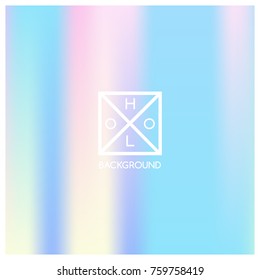 Holographic background. Holo sparkly cover. Iridescent gradient. Abstract soft pastel colors backdrop. Trendy creative vector. Mesh holographic foil. Creative neon template for banner. Vibrant print.
