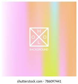 Holographic background. Holo sparkly cover. Iridescent gradient. Abstract soft pastel colors backdrop. Trendy creative vector. Mesh holographic foil. Creative neon template for banner. Vibrant print.