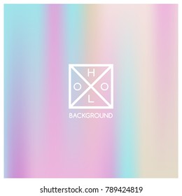 Holographic background. Holo sparkly cover. Iridescent gradient. Abstract soft pastel colors backdrop. Trendy creative vector. Mesh holographic foil. Creative neon template for banner. Vibrant print.