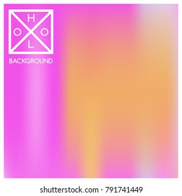 Holographic background. Holo sparkly cover. Iridescent gradient. Abstract soft pastel colors backdrop. Trendy creative vector. Mesh holographic foil. Creative neon template for banner. Vibrant print.