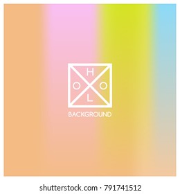 Holographic background. Holo sparkly cover. Iridescent gradient. Abstract soft pastel colors backdrop. Trendy creative vector. Mesh holographic foil. Creative neon template for banner. Vibrant print.