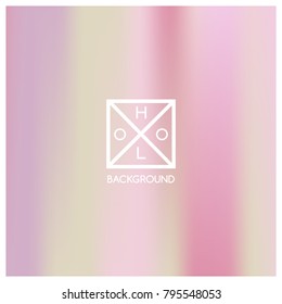 Holographic background. Holo sparkly cover. Iridescent gradient. Abstract soft pastel colors backdrop. Trendy creative vector. Mesh holographic foil. Creative neon template for banner. Vibrant print.