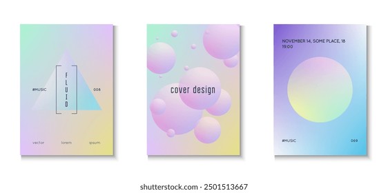 Holographic Background. Hologram Banner. Abstract Shape. Aesthetic Digital Placard. Cyberpunk Sphere Illustration. Blue 3d Set. Triangle Design. Purple Holographic Background