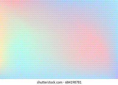 Holographic background. Hologram glitch.  Multicolor wallpaper. Smooth pastel texture. Trendy hipster style backdrop. Trendy vector for web design, business printed products.
