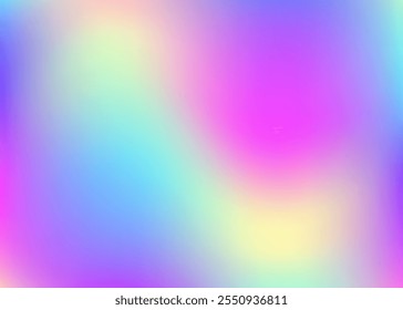 Holographic Background. Hologram Gradient. Blur Multicolor Illustration. Iridescent Gradient. Pop Surface. Blue Shiny Texture. Vintage Paper. Liquid Card. Violet Holographic Background