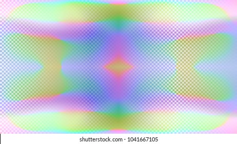 Holographic background. Hologram mosaic. Chameleon color. Abstract. Trendy fashion wallpaper. Rainbow texture. Modern vector illustration.