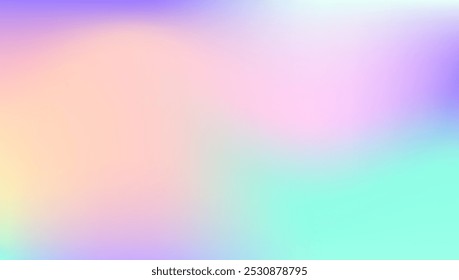 Holographic Background. Hologram Texture. Abstract Gradient. Blue Soft Texture. Blur Creative Illustration. Metal Banner. Girlie Flyer. Bright Foil. Purple Holographic Background