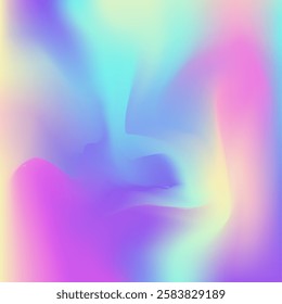 Holographic Background. Iridescent Gradient. Soft Surface. Chrome Paper. Neon Futuristic Brochure. Vibrant Card. Blue Blur Gradient. Hologram Texture. Violet Holographic Background