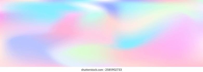 Holographic Background. Iridescent Texture. Purple Neon Gradient. Vibrant Card. Pop Multicolor Illustration. Digital Light. Hologram Texture. Soft Pattern. Blue Holographic Background