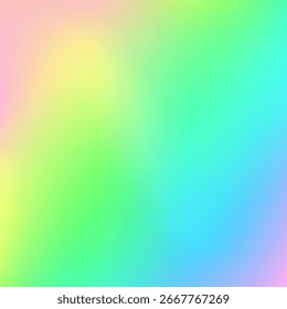 Fondo holográfico. Textura irisada. Flyer del arco iris. Efecto Pop. Textura Abstractas. Invitación multicolor retro. Lámina Desenfocada. Gradiente Hippie Metal. Fondo holográfico rosado