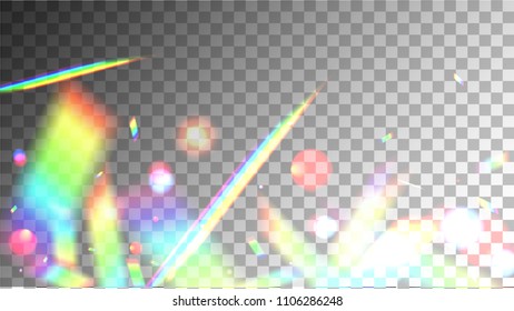 Holographic Background with Light Glitch Effect. Iridescent Background. 
 Vector Rainbow Gradient with Sunshine Glare. 
Mesh Holographic Foil Backdrop.  Trendy Hologram Vector Background