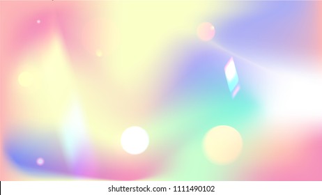 Holographic Background with Light Glitch Effect. Iridescent Background. 
  Creative Festive Backdrop with Sunshine Glare. 
Mesh Holographic Foil Backdrop.  Trendy Hologram Vector Background