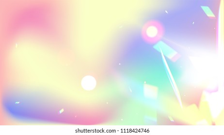 Holographic Background with Light Glitch Effect. Iridescent Background. 
  Creative Festive Backdrop with Sunshine Glare. 
Mesh Holographic Foil Backdrop.  Trendy Hologram Vector Background