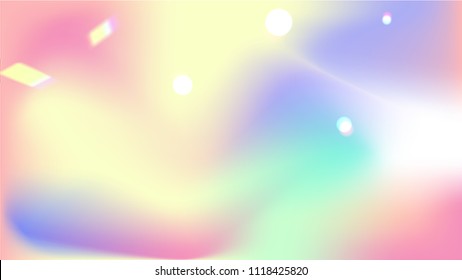 Holographic Background with Light Glitch Effect. Iridescent Background. 
  Creative Festive Backdrop with Sunshine Glare. 
Mesh Holographic Foil Backdrop.  Trendy Hologram Vector Background