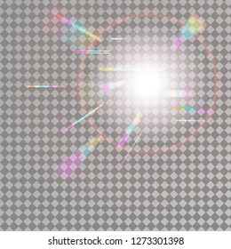 Holographic Background with Light Glitch Effect. Mesh Holographic Foil Backdrop. Trendy Hologram Vector Background