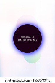 Holographic background with liquid shapes. Dynamic bauhaus gradient with memphis fluid elements. Graphic template for placard, presentation, banner, brochure. Iridescent holographic background.