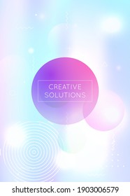 Fondo holográfico con formas líquidas. Gradiente dinámico de baudios con elementos de fluido memphis. Plantilla gráfica para volante, ui, revista, afiche, banner y aplicación. Fondo holográfico irlandés.