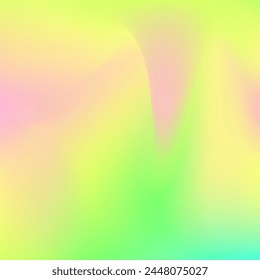 Holographic Background. Metal Shapes. Abstract Texture. Graphic Card. Yellow Blur Gradient. Neon Light. Hologram Texture. Retro Spectrum Illustration. Pink Holographic Background
