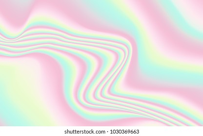 Holographic Background. Soft Abstract Texture in Pastel Colors Design. Trendy Holography for your Project Design Placards, Posters, Banners, Presentation, Brochure, Fashion, Cover. Wavy Gradient.