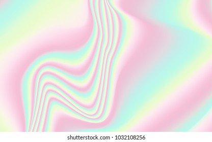 Holographic Background. Soft Abstract Texture in Pastel Colors Design. Trendy Holography for your Project Design Placards, Posters, Banners, Presentation, Brochure, Fashion, Cover. Wavy Gradient.