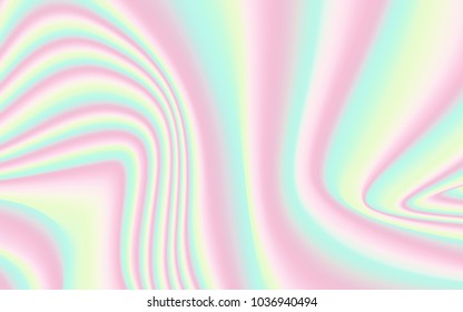 Holographic Background. Soft Abstract Texture in Pastel Colors Design. Trendy Holography for your Project Design Placards, Posters, Banners, Presentation, Brochure, Fashion, Cover. Wavy Gradient.