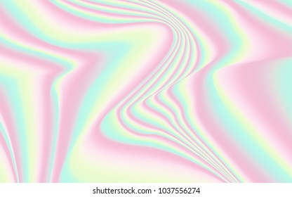 Holographic Background. Soft Abstract Texture in Pastel Colors Design. Trendy Holography for your Project Design Placards, Posters, Banners, Presentation, Brochure, Fashion, Cover. Wavy Gradient.