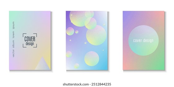Holographic Background. Texture Minimal Poster. Elegant Banner. Hologram Poster. Abstract Shape. Purple Noise Gradient Set. Multyplying Bright Collection. Blue Holographic Background