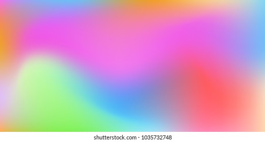 Holographic background. Trendy creative vector cosmic gradient.  Smooth blend banner template.  Easily editable soft colored vector illustration.  Bright print.