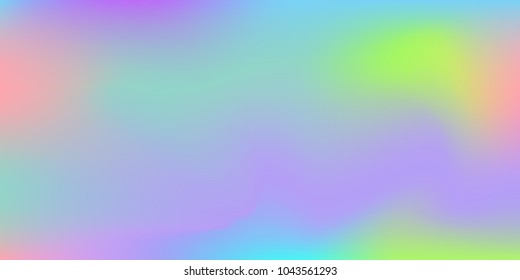Holographic background. Trendy creative vector cosmic gradient.  Creative neon template for banner.   Easily editable soft colored vector illustration.  Bright print.